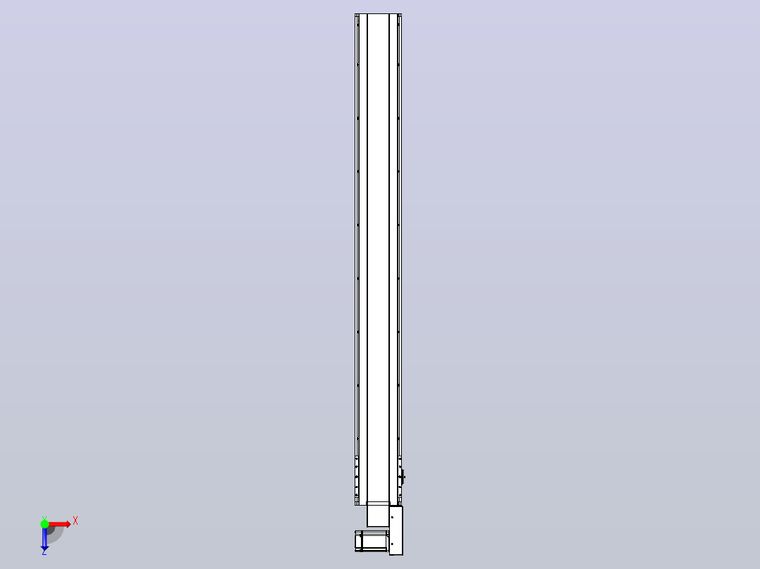 皮带直线轴半封闭可选导轨TPA-HNB-175D-140-L1550-MR-C-P75-N3俯视图