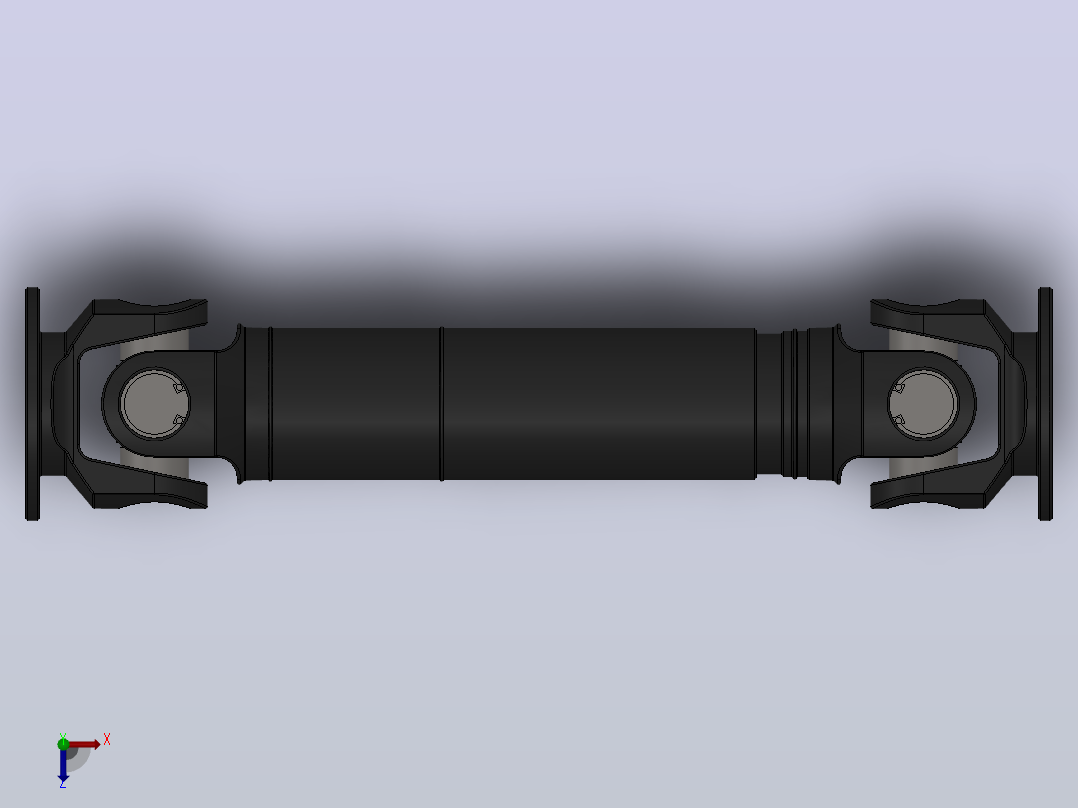 SW-I58-A-255SWC-1型--轻型十字轴式万向联轴器俯视图