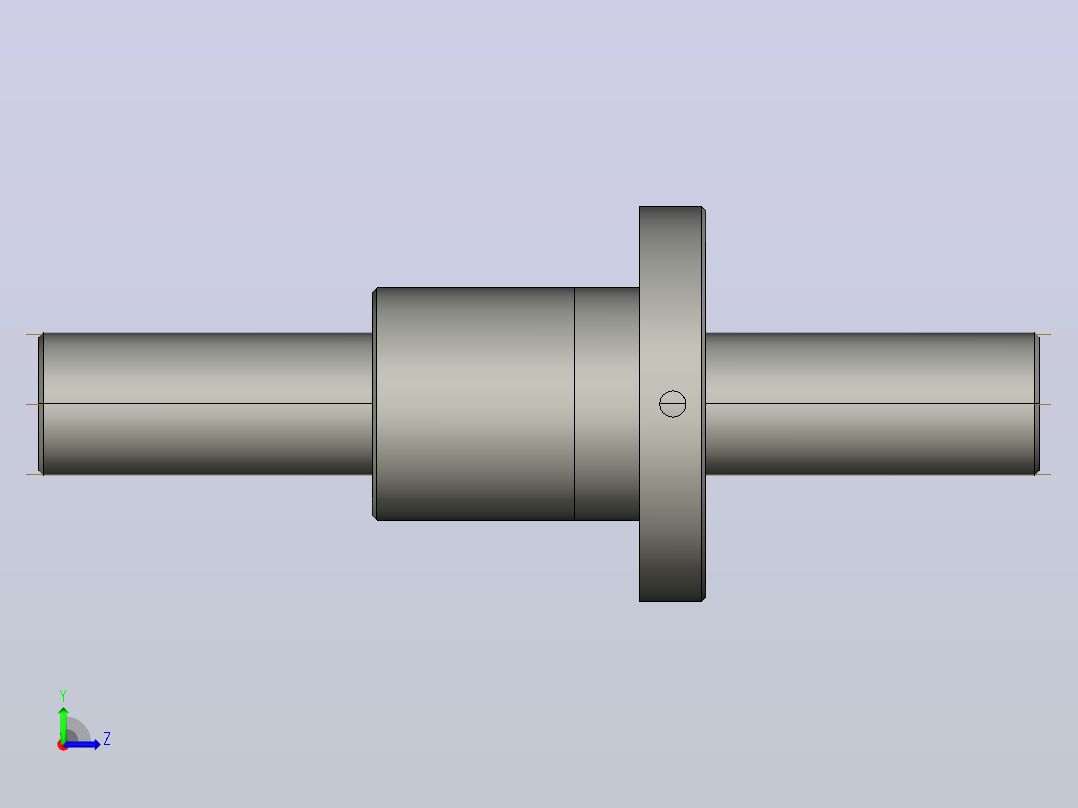 FF3210-3滚珠丝杆3D模型左视图
