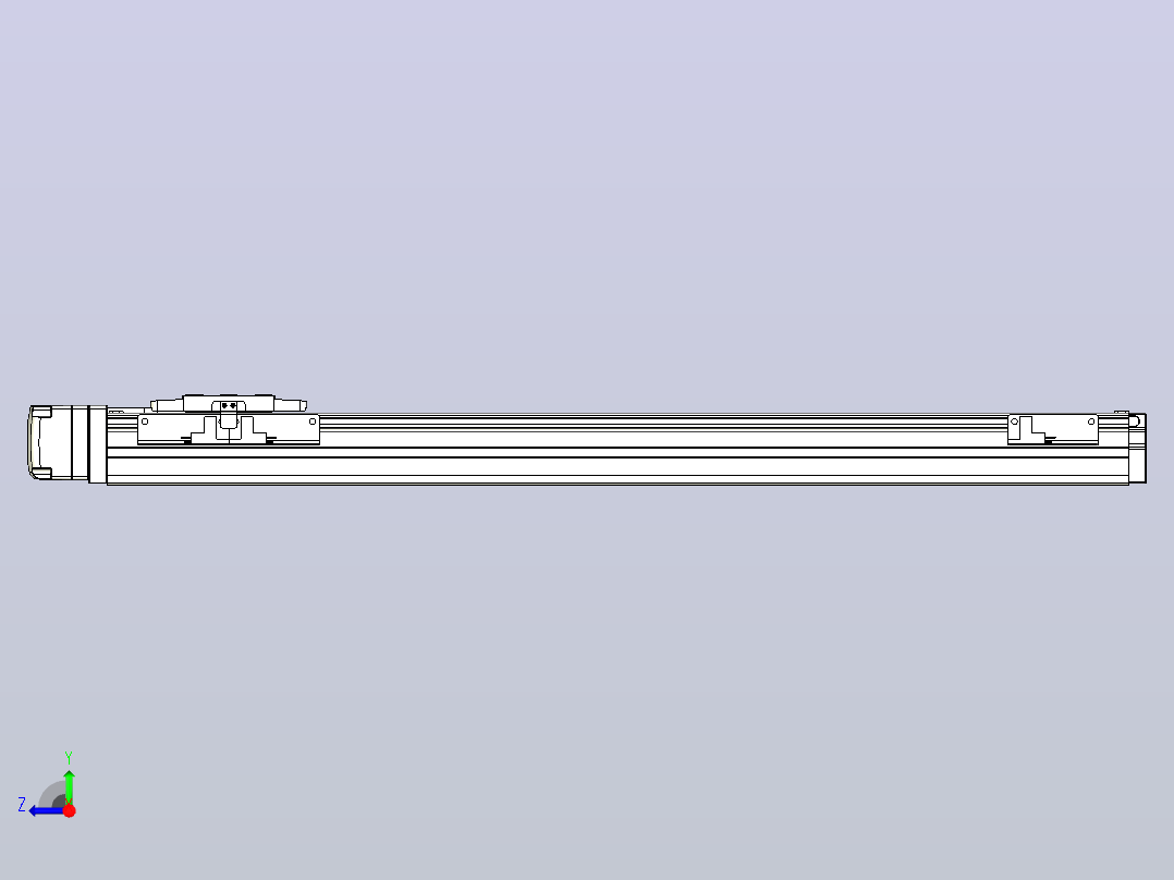 滚珠丝杠直线轴内置导轨TPA-GCR-40-1210C-L450-MR-M10-N3右视图