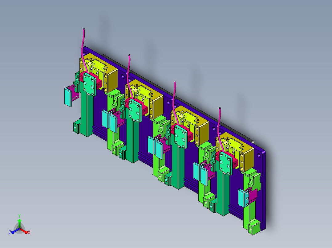 USB插拔工装正等轴测图