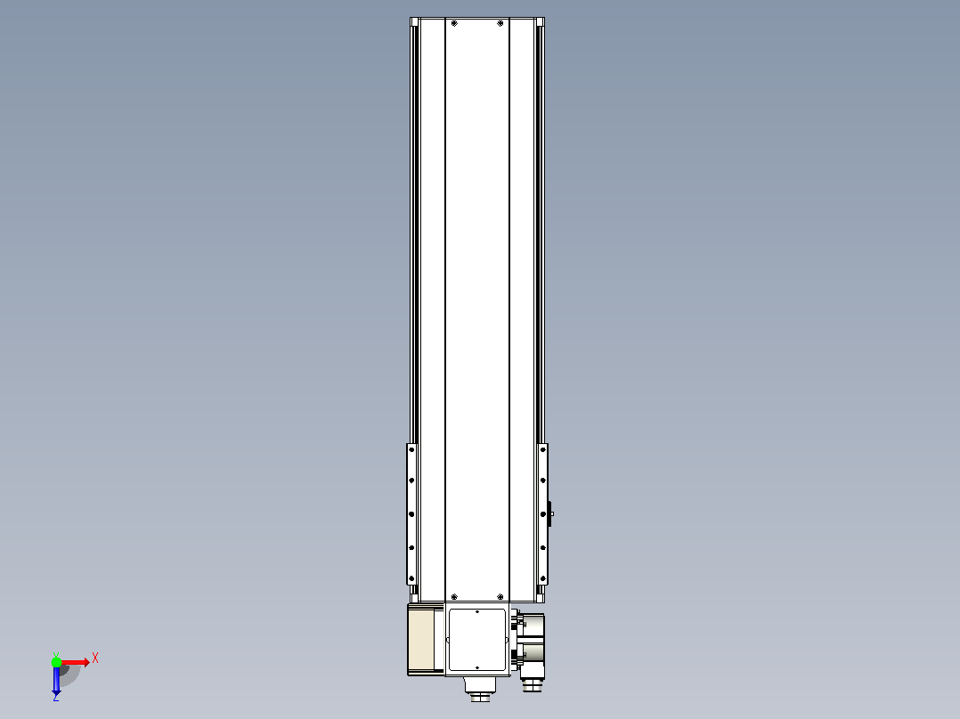 皮带直线轴半封闭可选导轨TPA-HNB-220D-176-L550-LP-C-P1K-N3俯视图