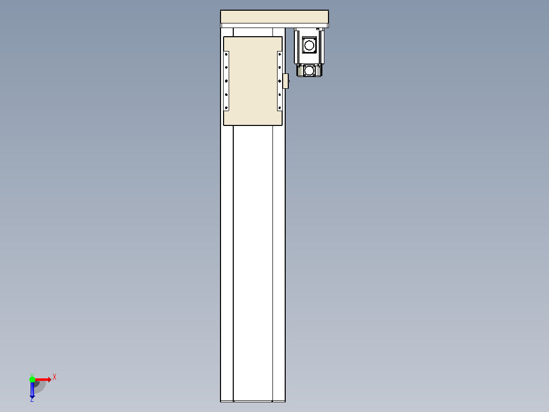 滚珠丝杠直线轴带导轨全封闭TPA-HCR-220D-3210C-L900-ML-C-P1K-N3俯视图