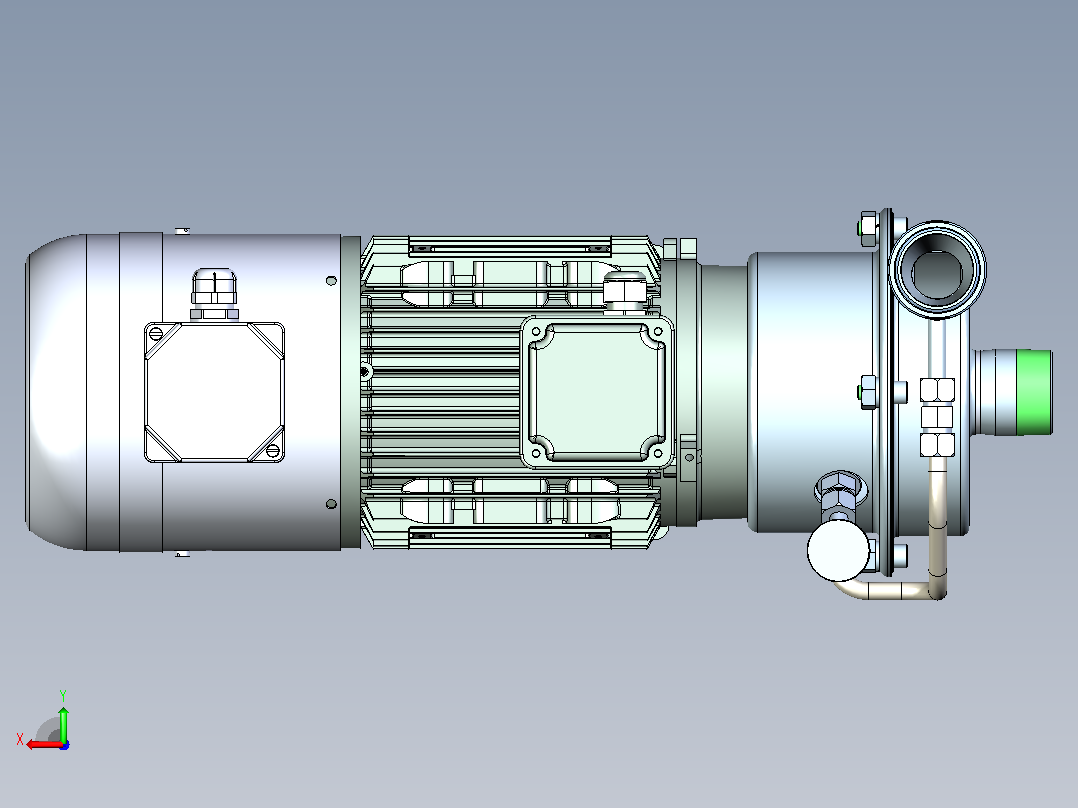 泵 CTI CC 1SSV2K4FZ-15C 1,5kW_2900rpm后视图
