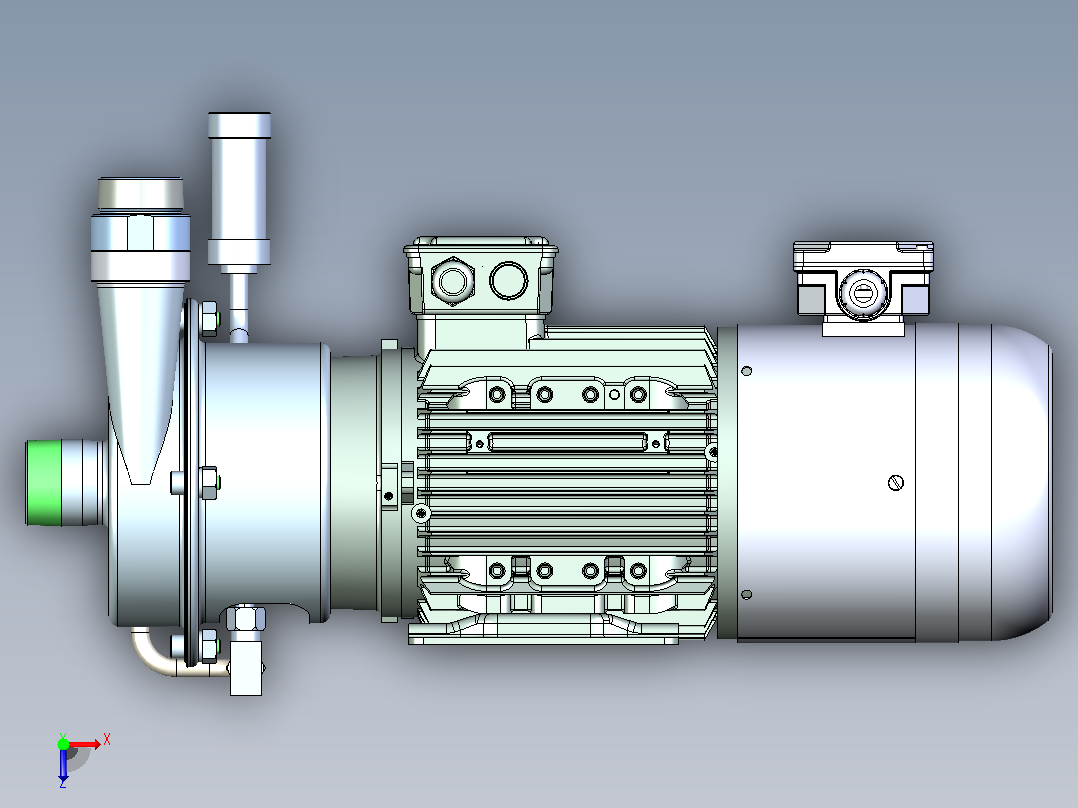 泵 CTI CC 1SSV2K4FZ-15C 1,5kW_2900rpm俯视图