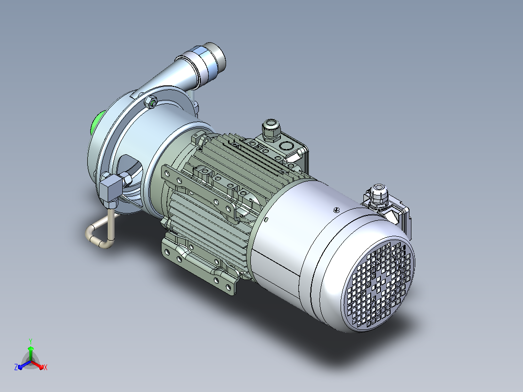 泵 CTI CC 1SSV2K4FZ-15C 1,5kW_2900rpm正等轴测图