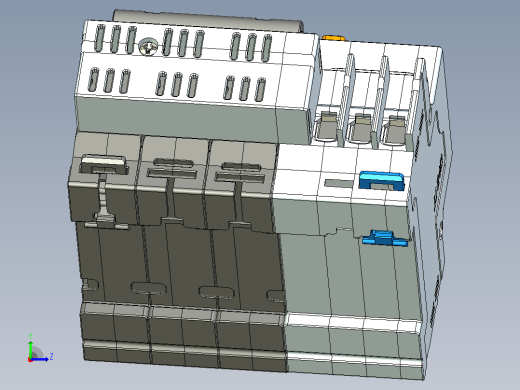 NXBLE-32&amp;3P剩余电流动作断路器三维模型202307左视缩略图