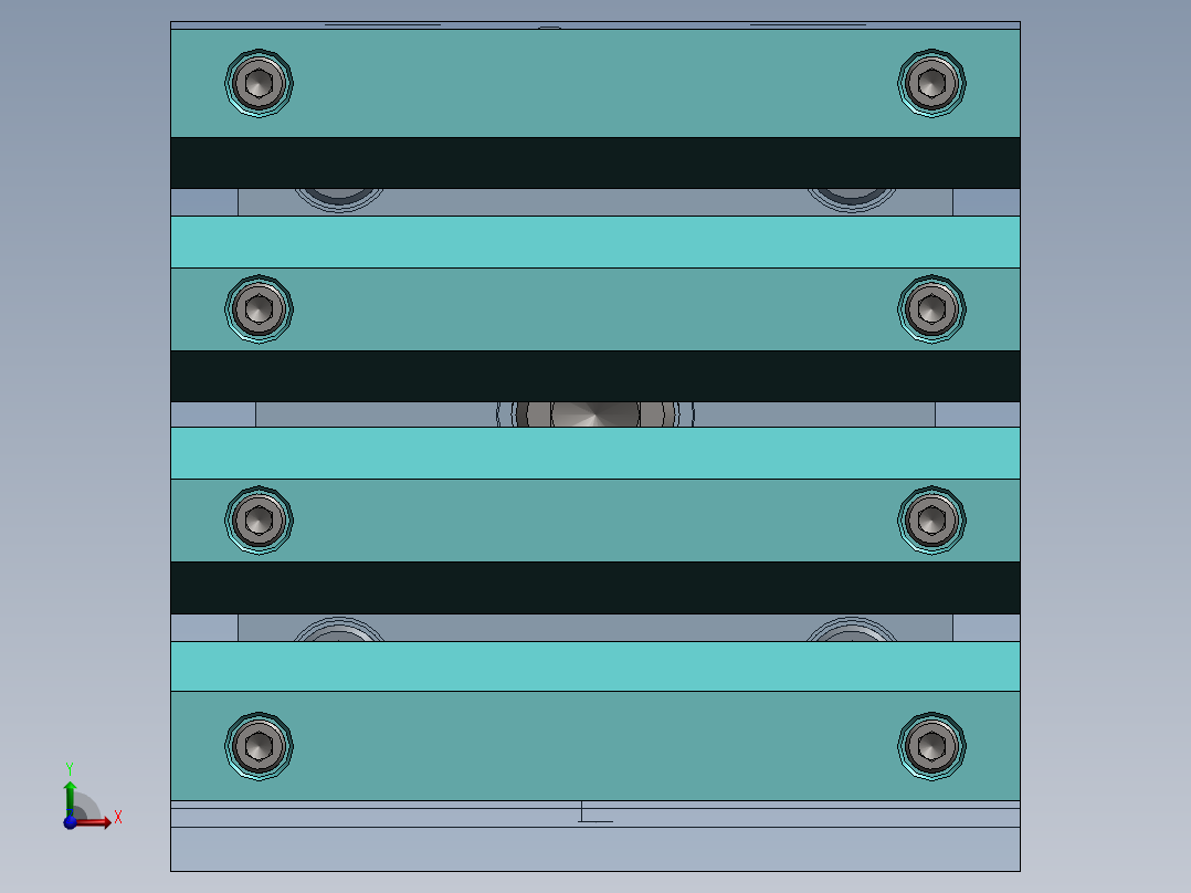 铣床夹具前视图