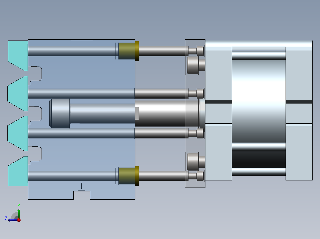 铣床夹具右视图
