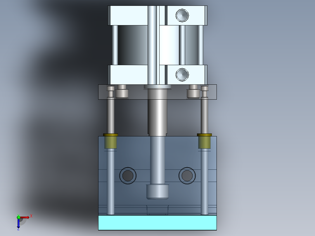 铣床夹具俯视图