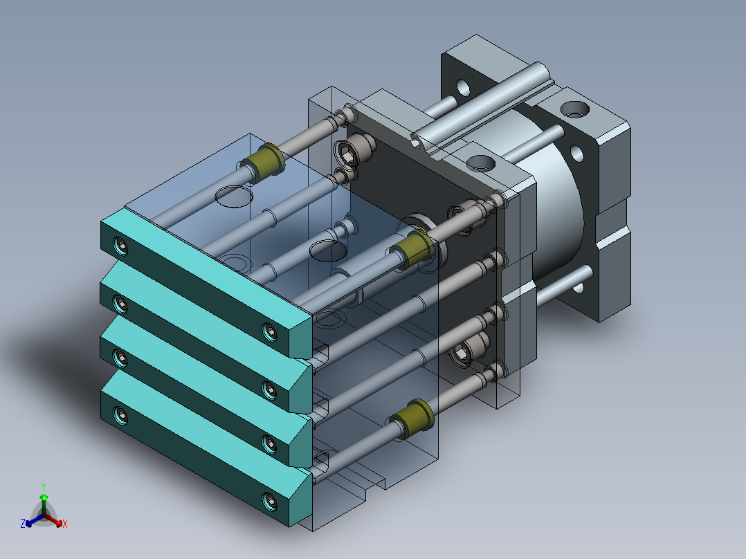 铣床夹具正等轴测图