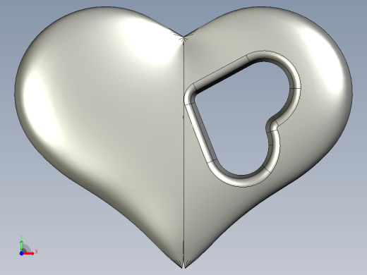 solidworks 心形模型前视缩略图