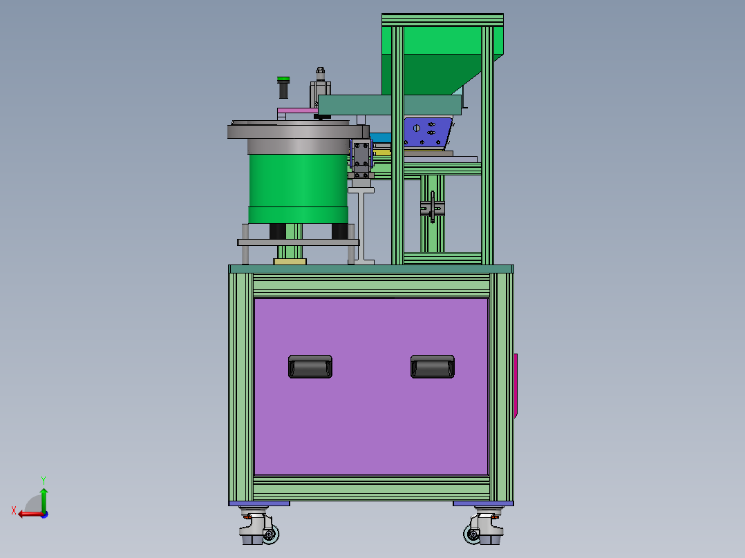 T946 塑料件震动供料机后视图