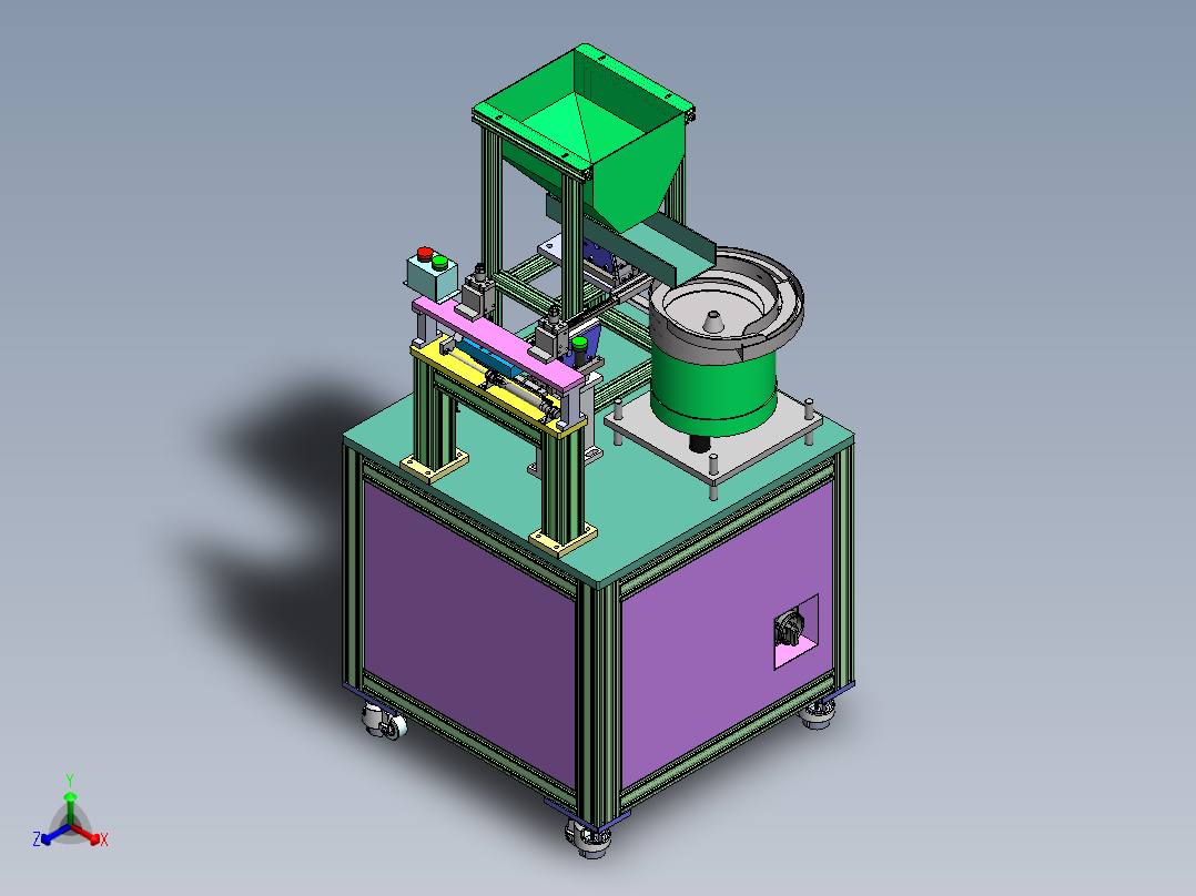 T946 塑料件震动供料机正等轴测图