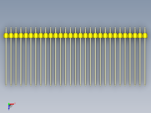 彩色公头100mil（2.54mm）系列-DS1021_yellow_2x29p_100mil_Type43_rev1.0俯视缩略图