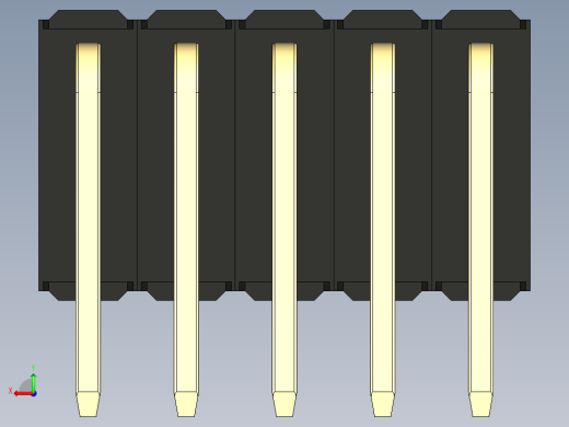 彩色公排针 100mil 2.54mm 系列-DS1022_black_3x05p_100mil_TypeD_rev1.0后视缩略图