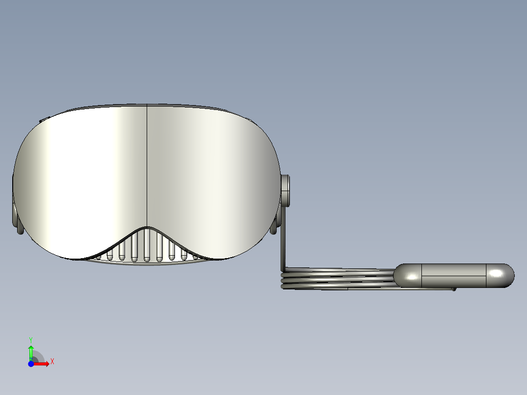 Apple Vision Pro VR眼镜 - 带电池前视图