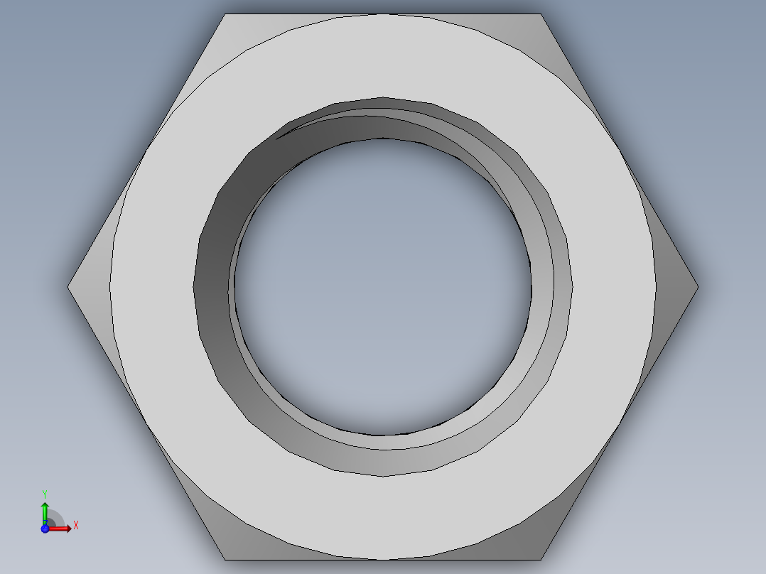 DIN 934 螺母-M18 Nut.SLDPRT前视图