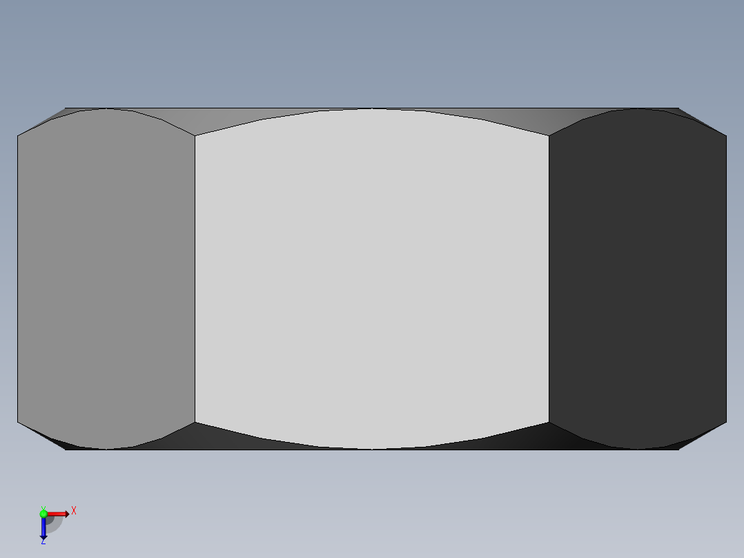 DIN 934 螺母-M18 Nut.SLDPRT俯视图