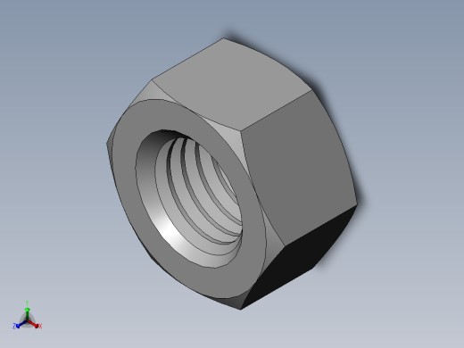 DIN 934 螺母-M18 Nut.SLDPRT正等轴测缩略图