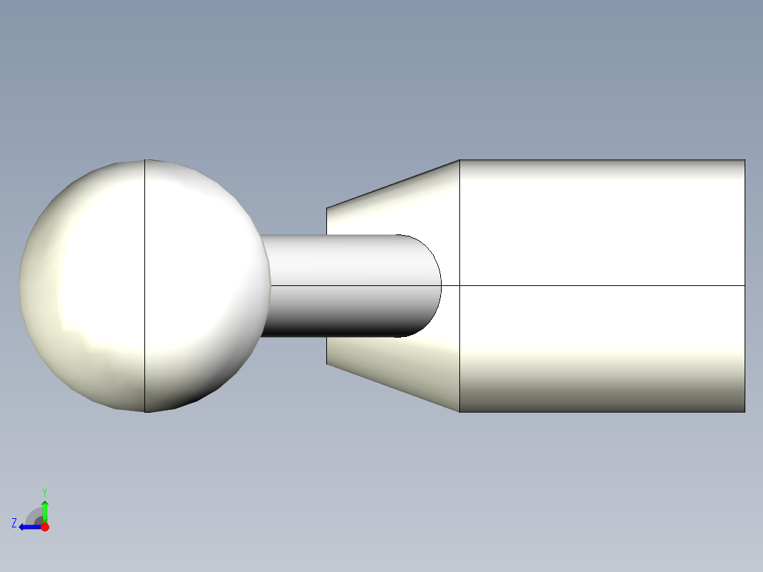 把手2443-3D多系列多零件图纸模型右视图