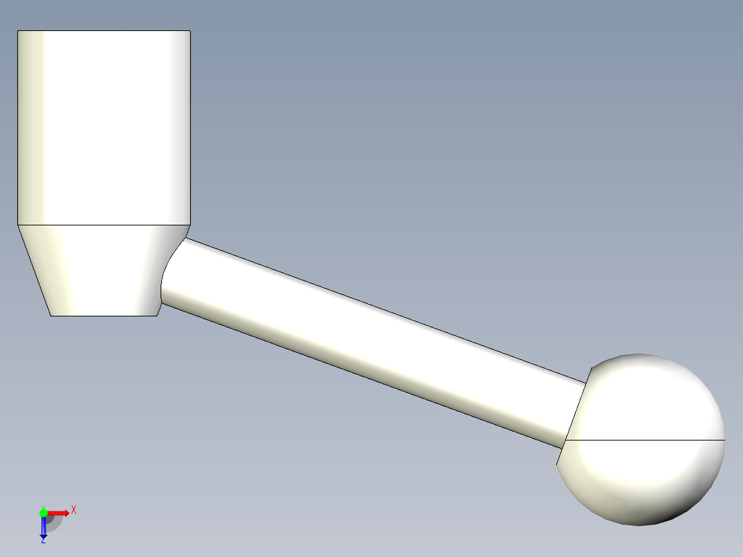 把手2443-3D多系列多零件图纸模型俯视图