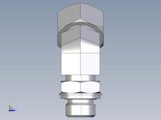 卡套式工业通用硬管接头EO_Adjustable_locknut_45_deg_elbow_VEE18LRCF左视缩略图