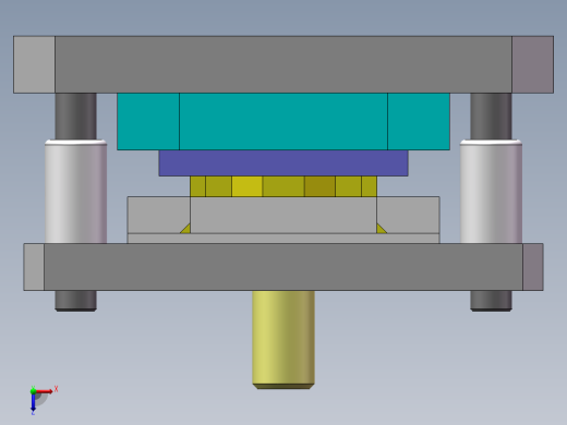 盒型件剖切模俯视缩略图