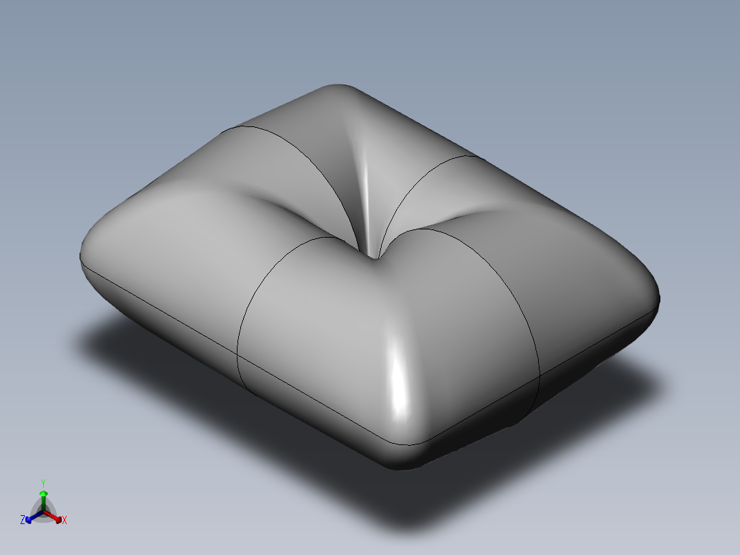 枕头正等轴测图