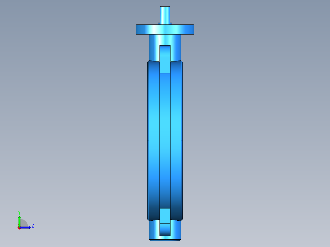 阀门模型WD71X-D_[300]左视图