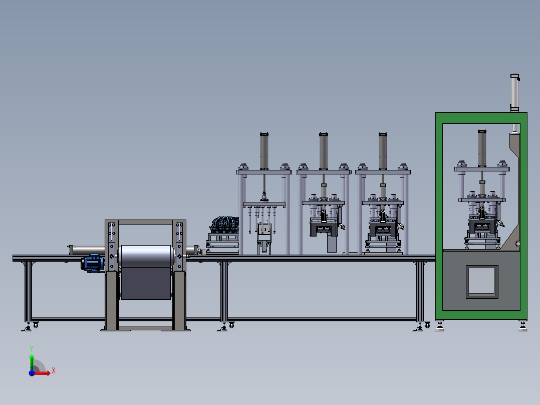 检测机整体方案(1)前视图