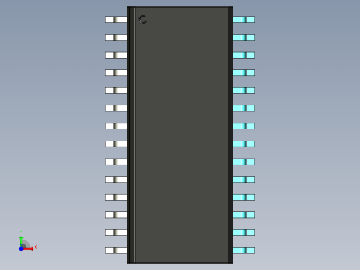 元器件3D封装SOIC28W48前视缩略图