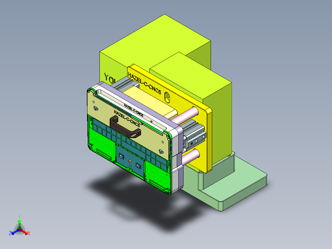 HAZEL-C笔记本CNC工装夹具三维模型-CNC5-0512主视图