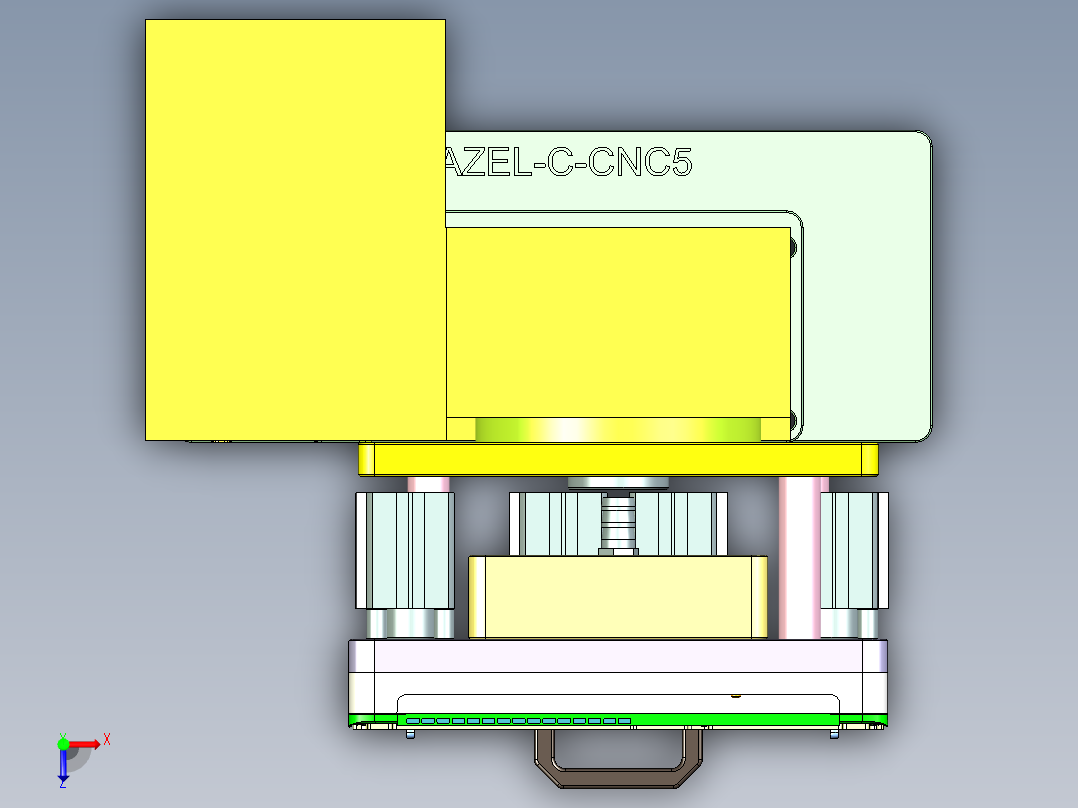 HAZEL-C笔记本CNC工装夹具三维模型-CNC5-0512俯视图