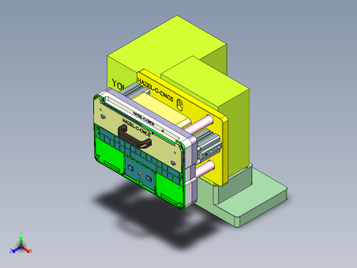 HAZEL-C笔记本CNC工装夹具三维模型-CNC5-0512正等轴测缩略图