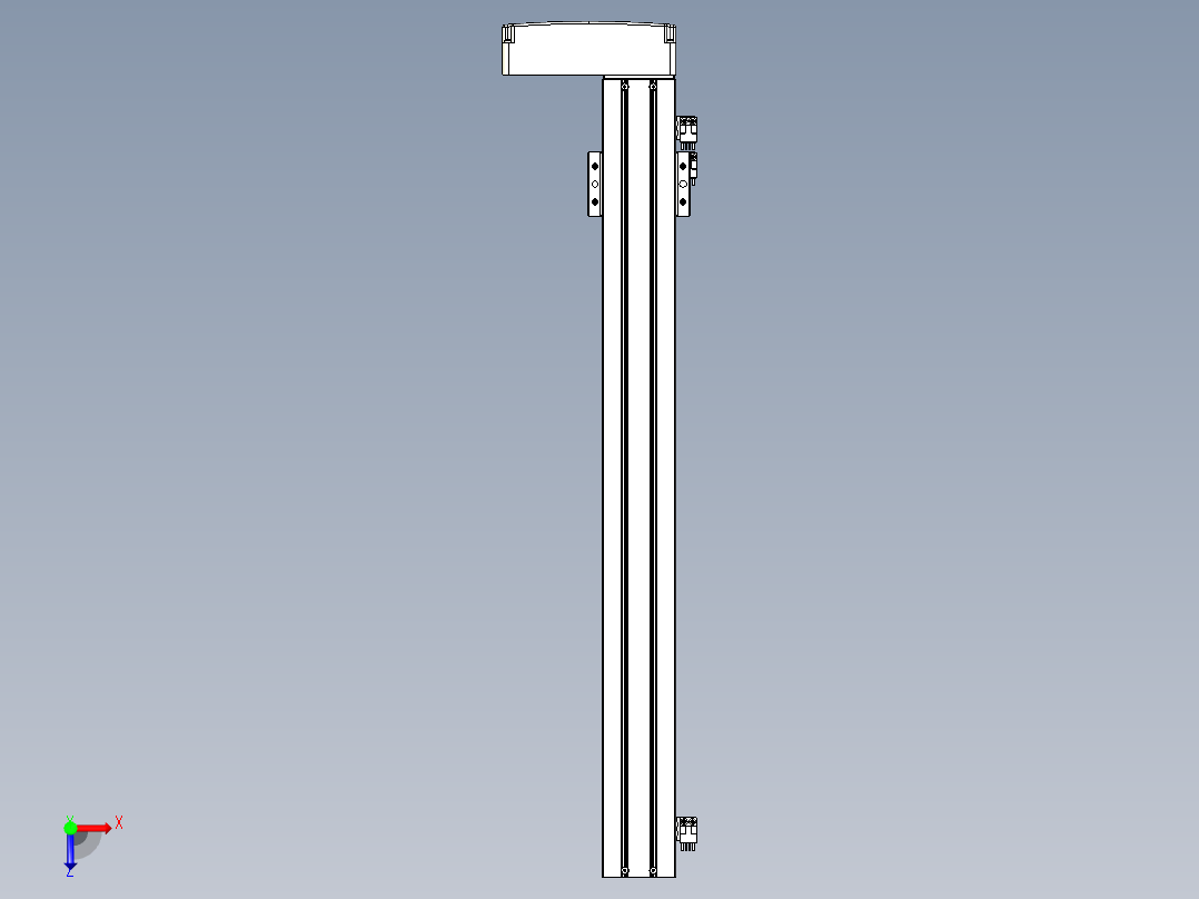 TPA-KNR-60E-1205C-L550A1-ML-P40-N3线性模块铝制底座俯视图