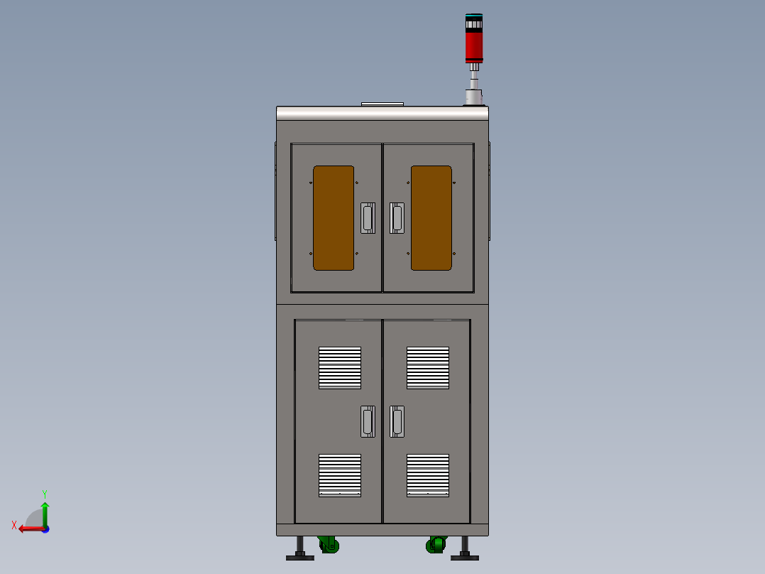 双轨散热翻板机sw18可编辑后视图