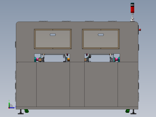 双轨散热翻板机sw18可编辑左视缩略图