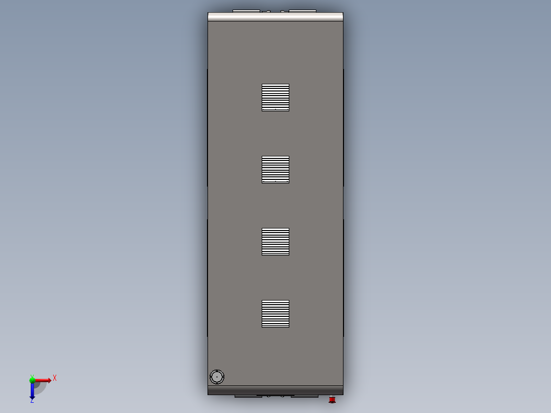 双轨散热翻板机sw18可编辑俯视图