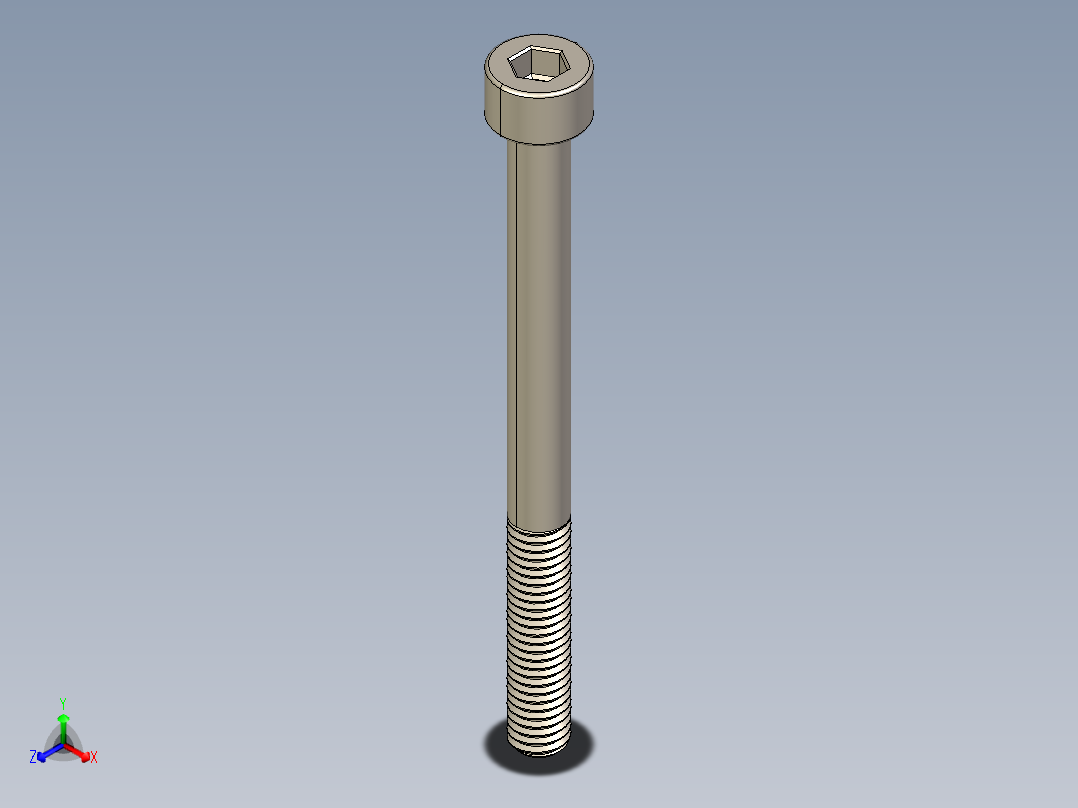 Screw_DIN_912_M5x60_A2.STEP公制内六角螺钉主视图