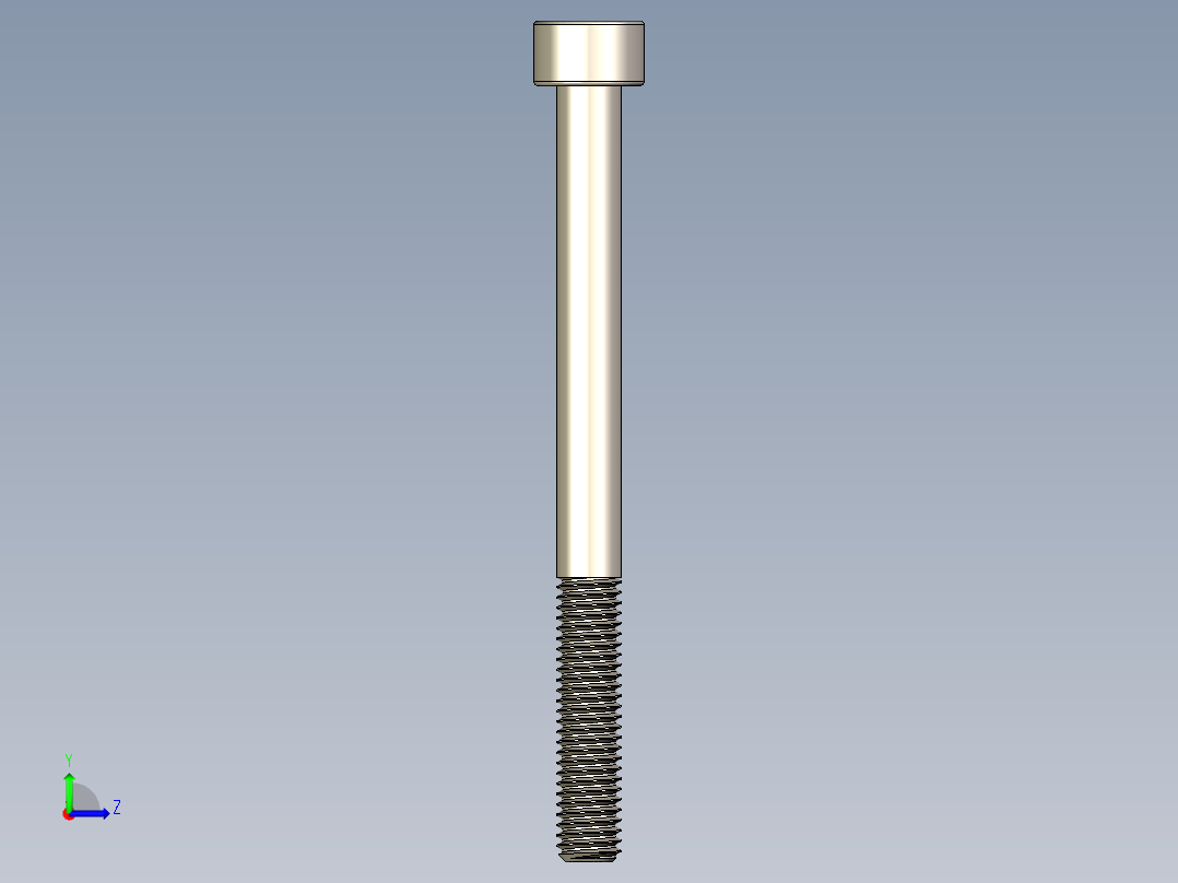 Screw_DIN_912_M5x60_A2.STEP公制内六角螺钉左视图