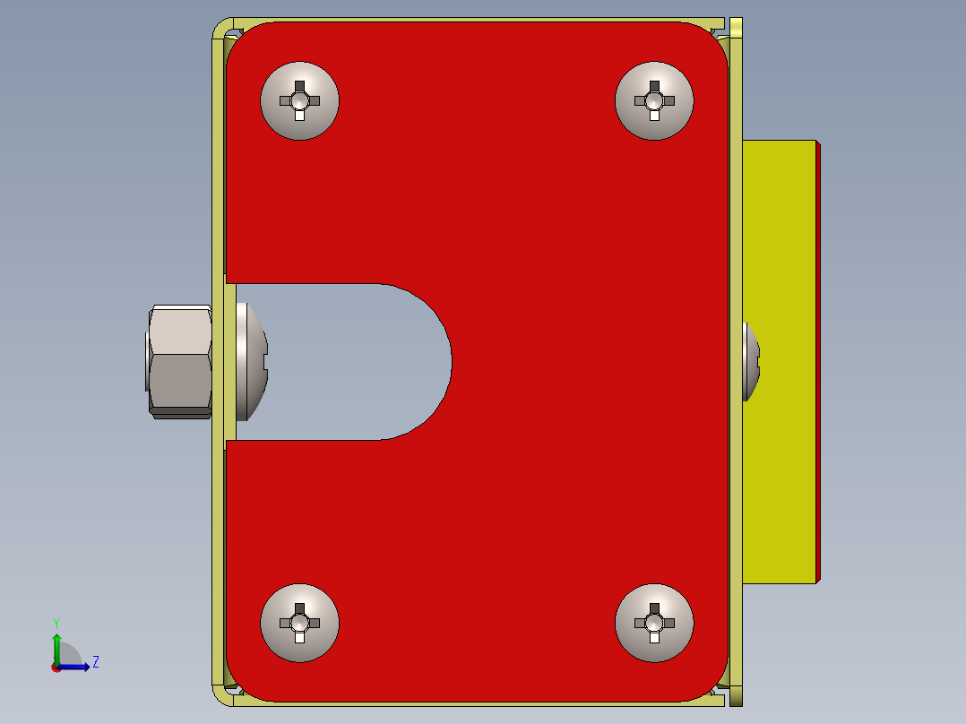 插排电控箱子左视图