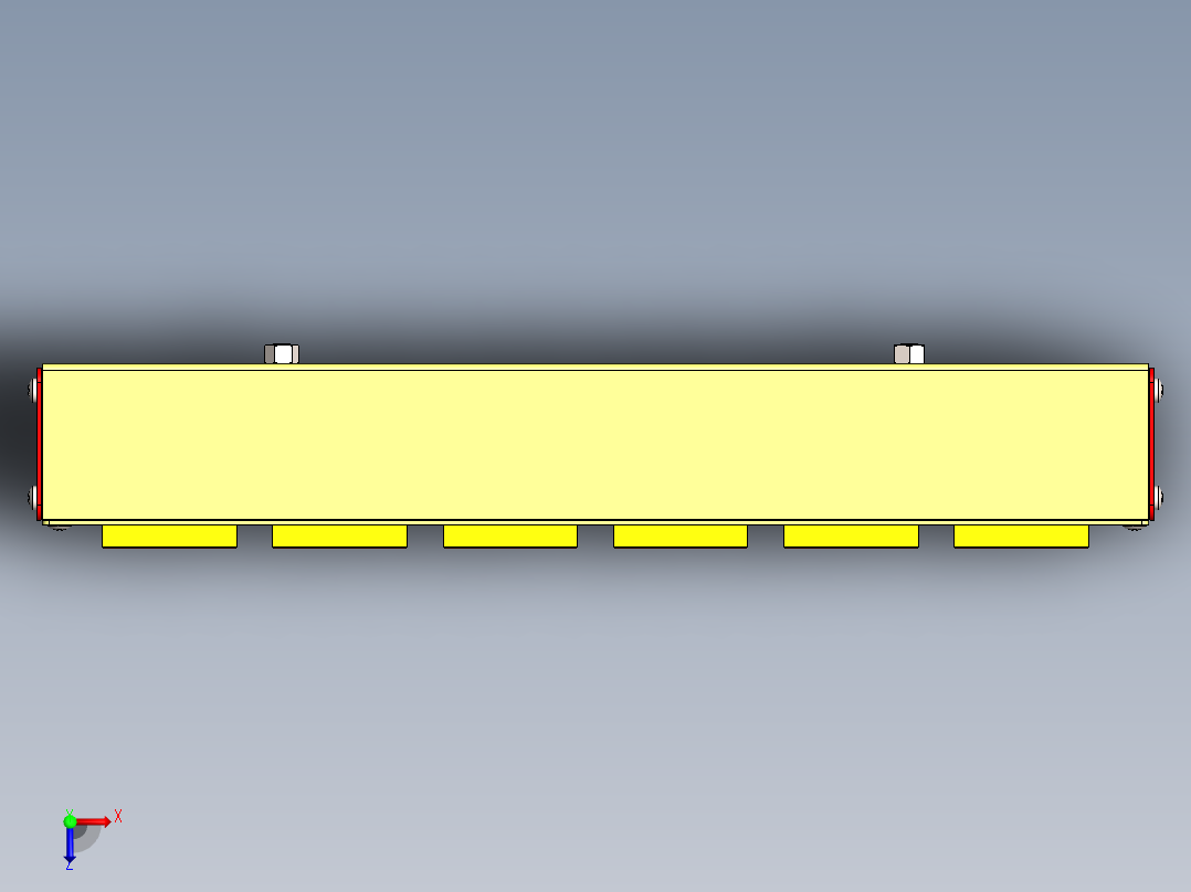 插排电控箱子俯视图