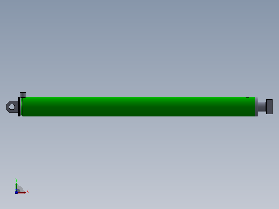焊接式液压缸（带平衡块（筒））50x32x720 mm前视图