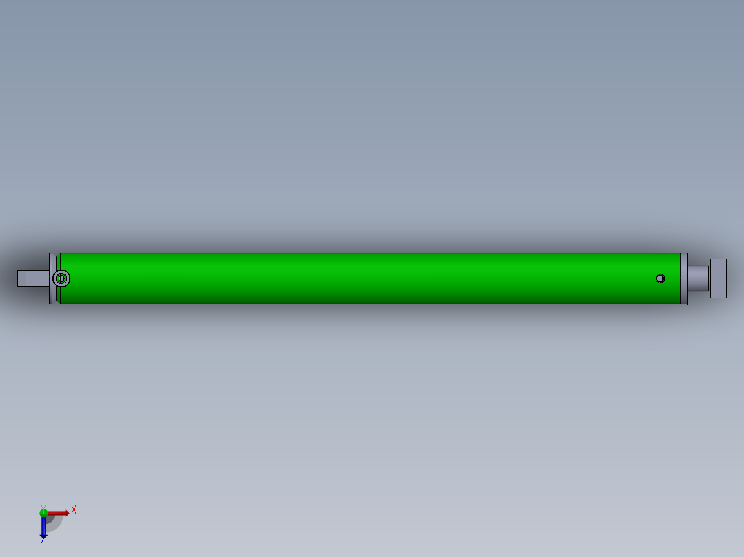 焊接式液压缸（带平衡块（筒））50x32x720 mm俯视图