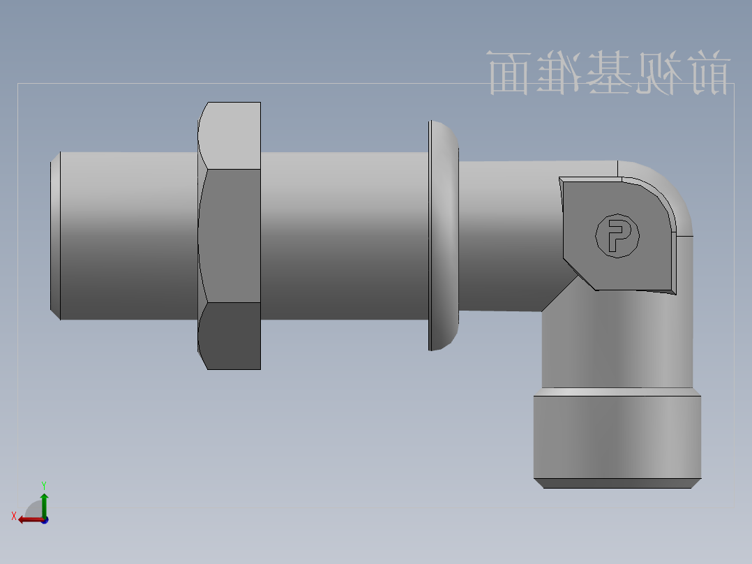 直角过板接头、6D9-16LN后视图