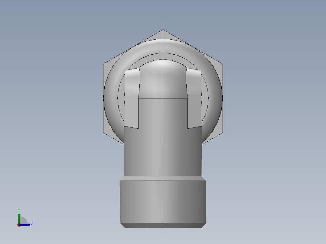 直角过板接头、6D9-16LN左视图