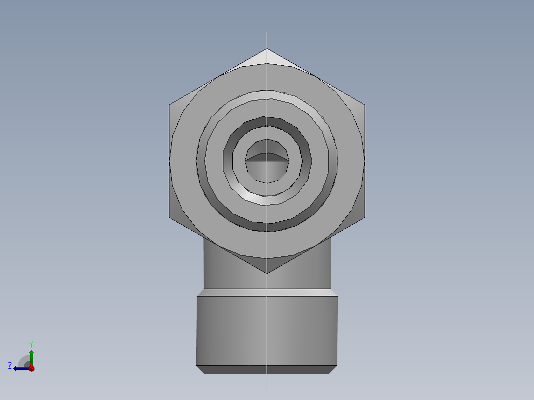 直角过板接头、6D9-16LN右视图