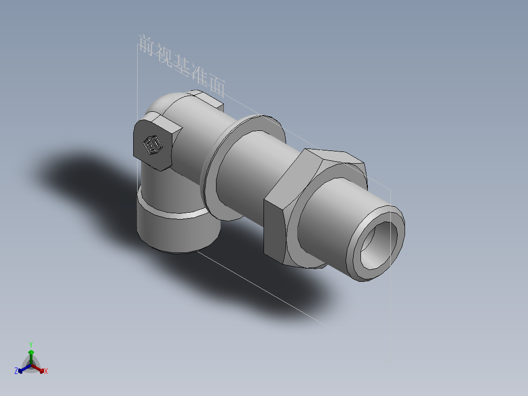 直角过板接头、6D9-16LN正等轴测图