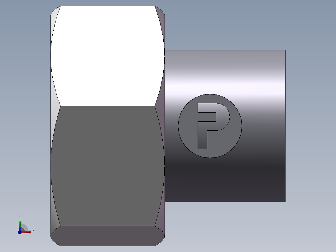 90度焊接接头、2WC-28X2.0非标前视图